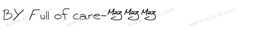 BY Full of care字体转换